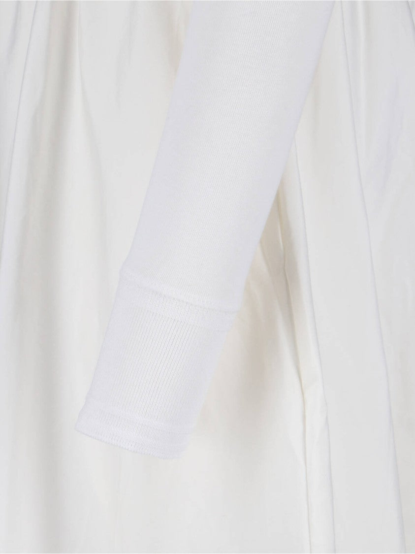 Polo Ralph Lauren White Serafino Gathered Cotton Dress