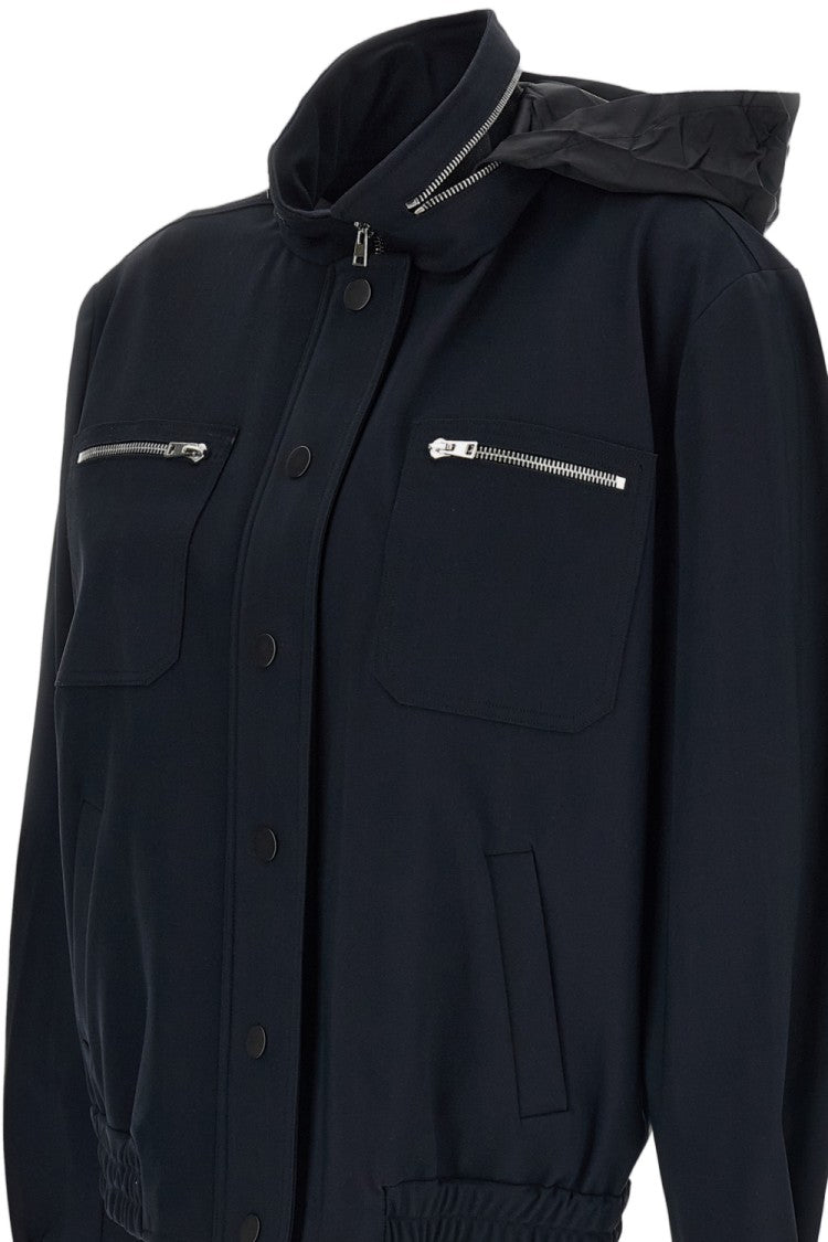 Irie' Black Structured Zip Detail Cropped Jacket