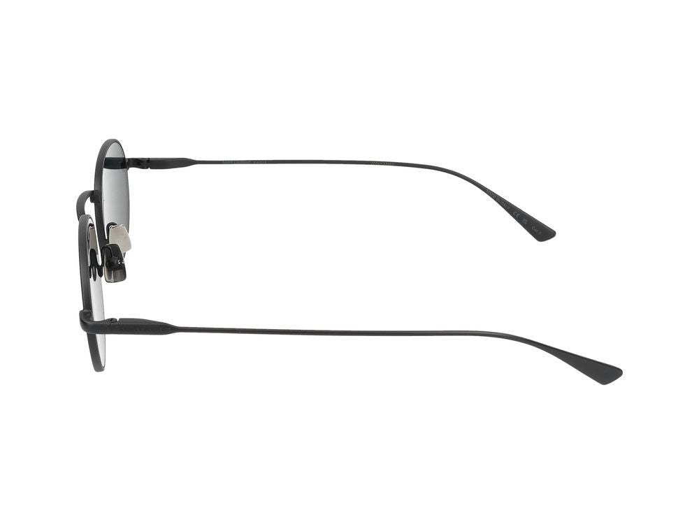 Saint Laurent Black Dark-Tinted Lenses Round Metal Sunglasses