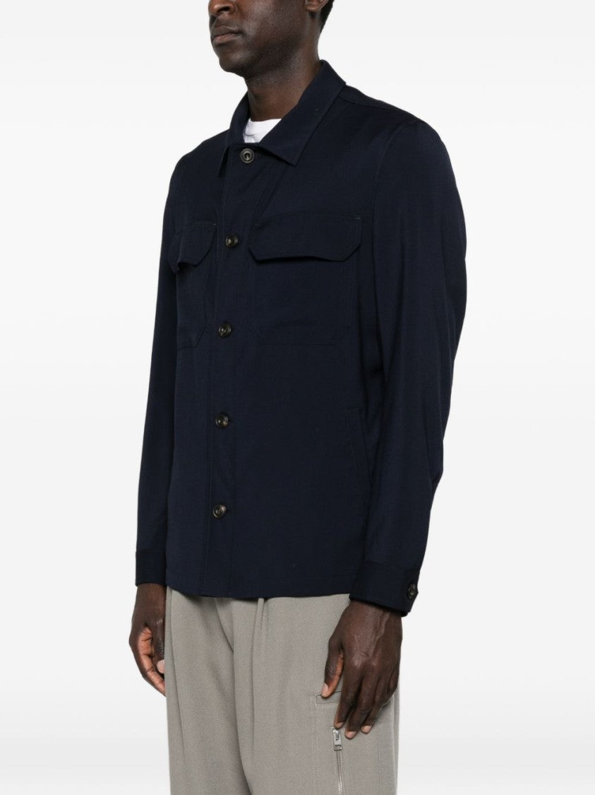 Luigi Bianchi Brando Minimalist Tailored Flap Jacket