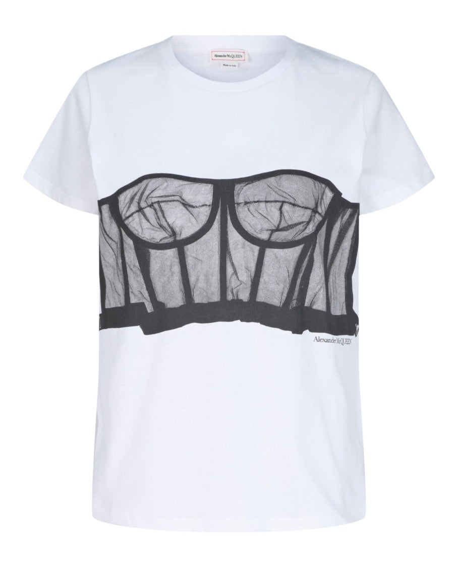 Alexander Mcqueen Lace Corset T-Shirt