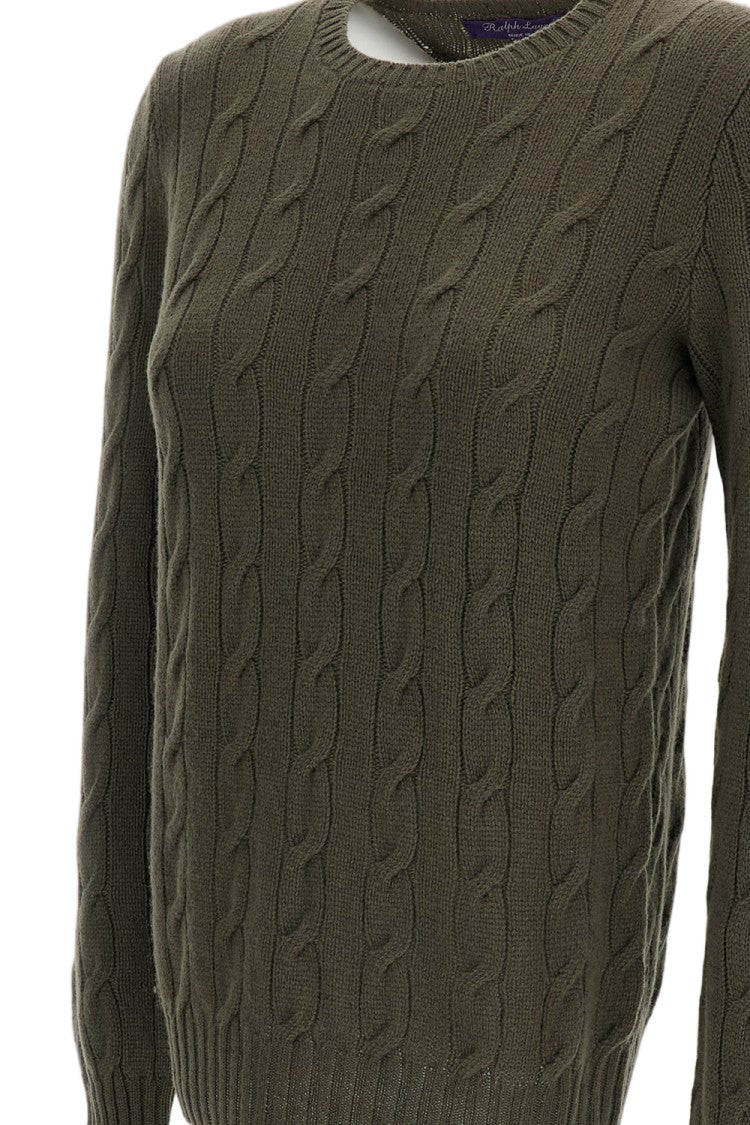 Ralph Lauren Collection Cable-Knit Cashmere Pullover With Classic Crew Neckline