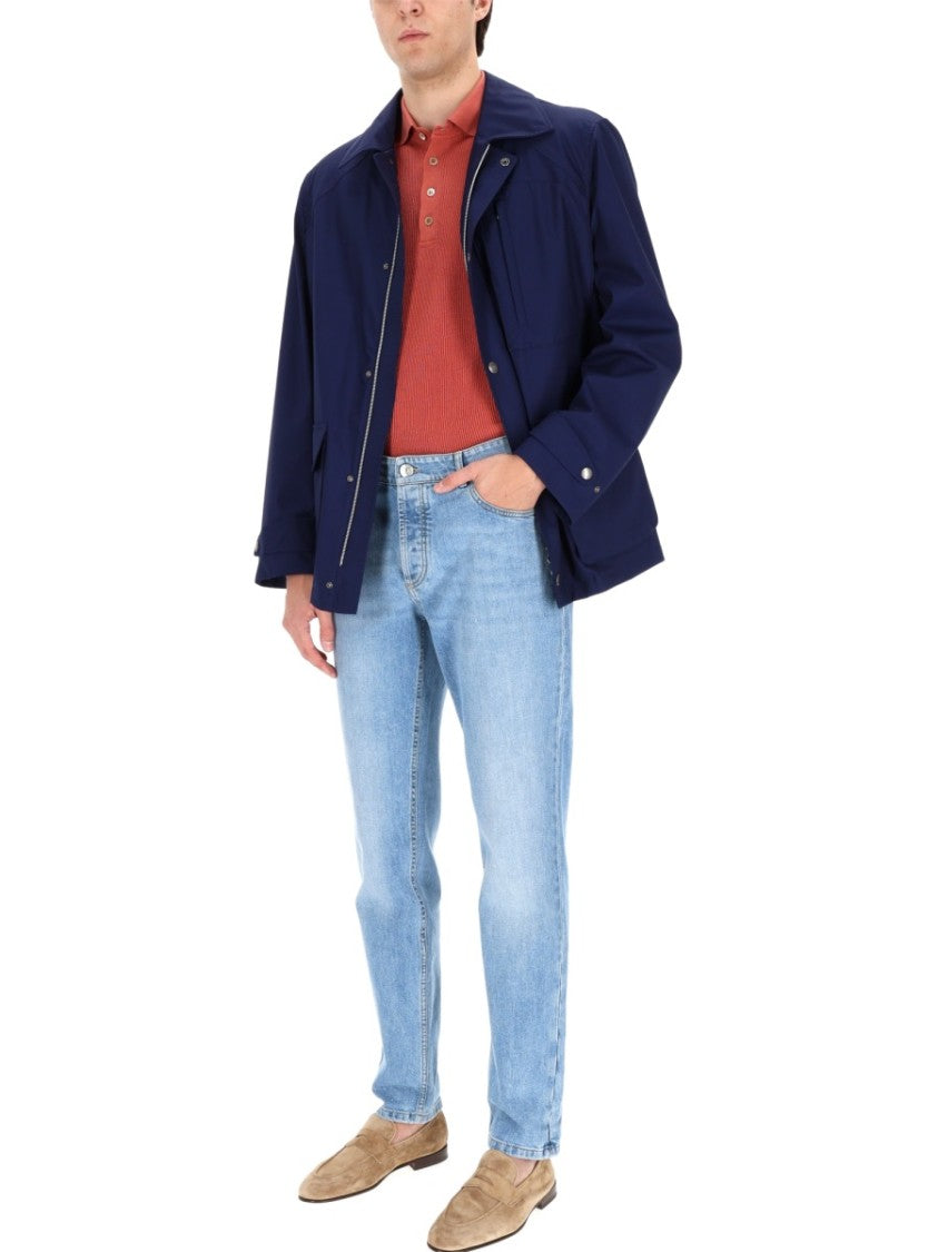 Brunello Cucinelli Ribbed Cotton Polo Shirt