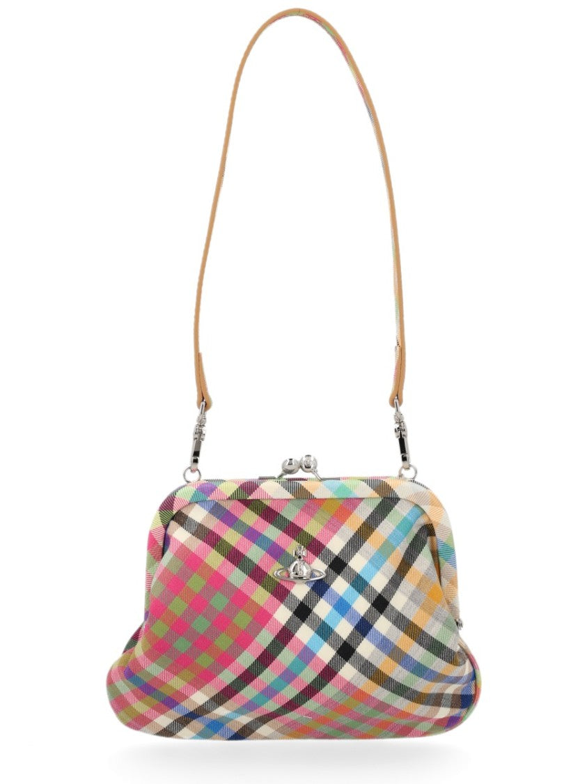 Vivienne Westwood Multicolor Vivienne's Plaid Wool Clutch Bag
