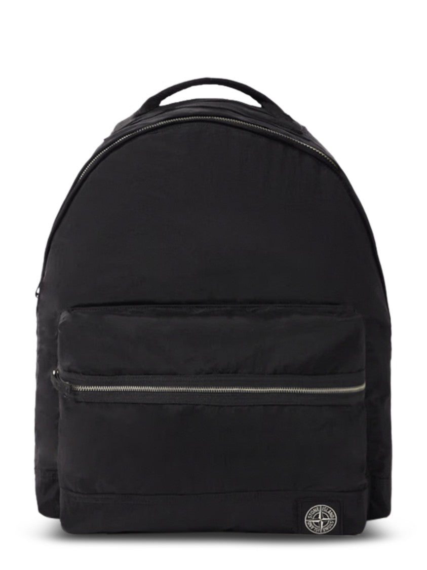 Stone Island Black Bag With Durable Texture