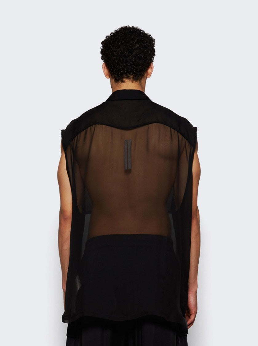 Rick Owens Jumbo Sleeveless Shirt Black