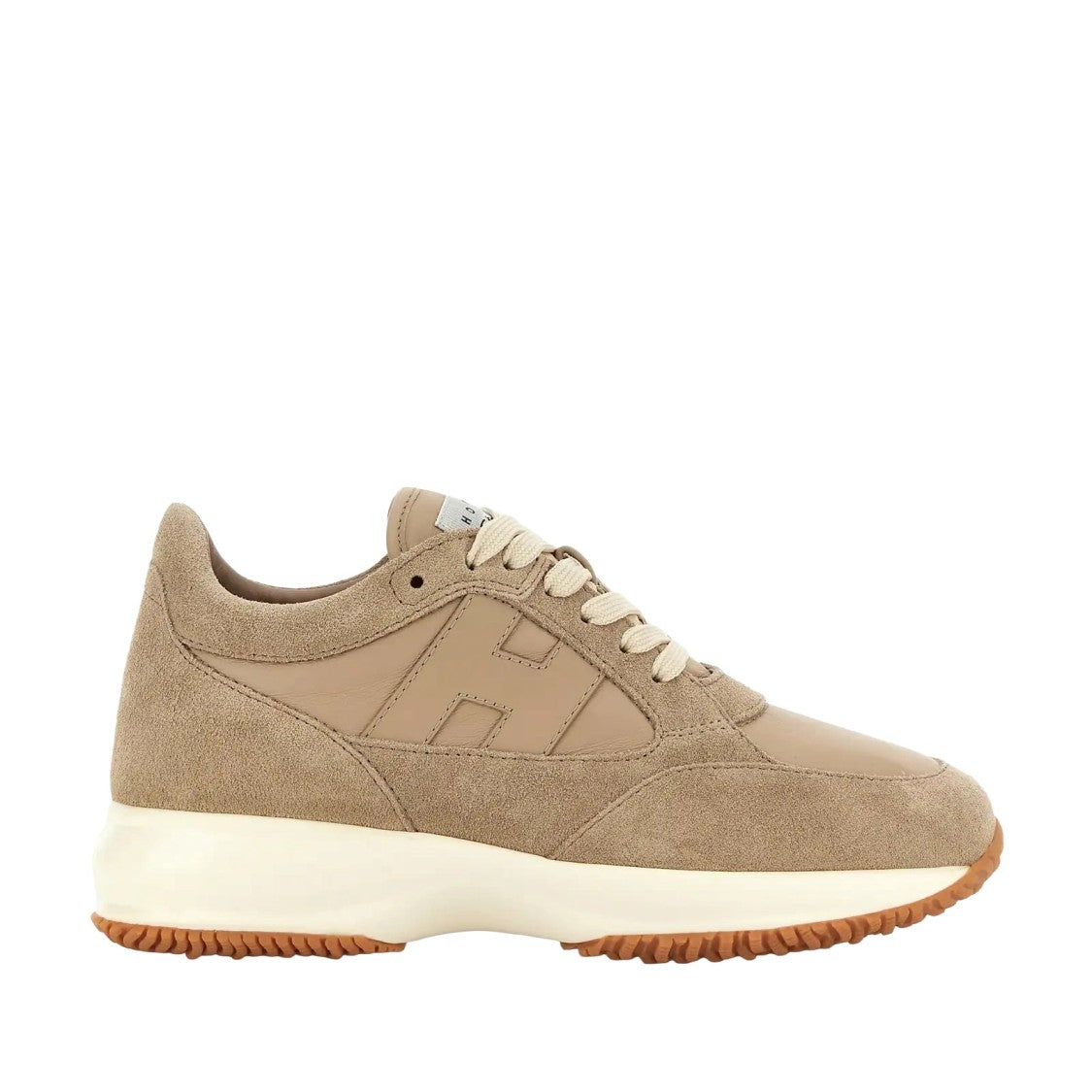 Hogan Beige Interactive H713 Lace-Up Sneakers