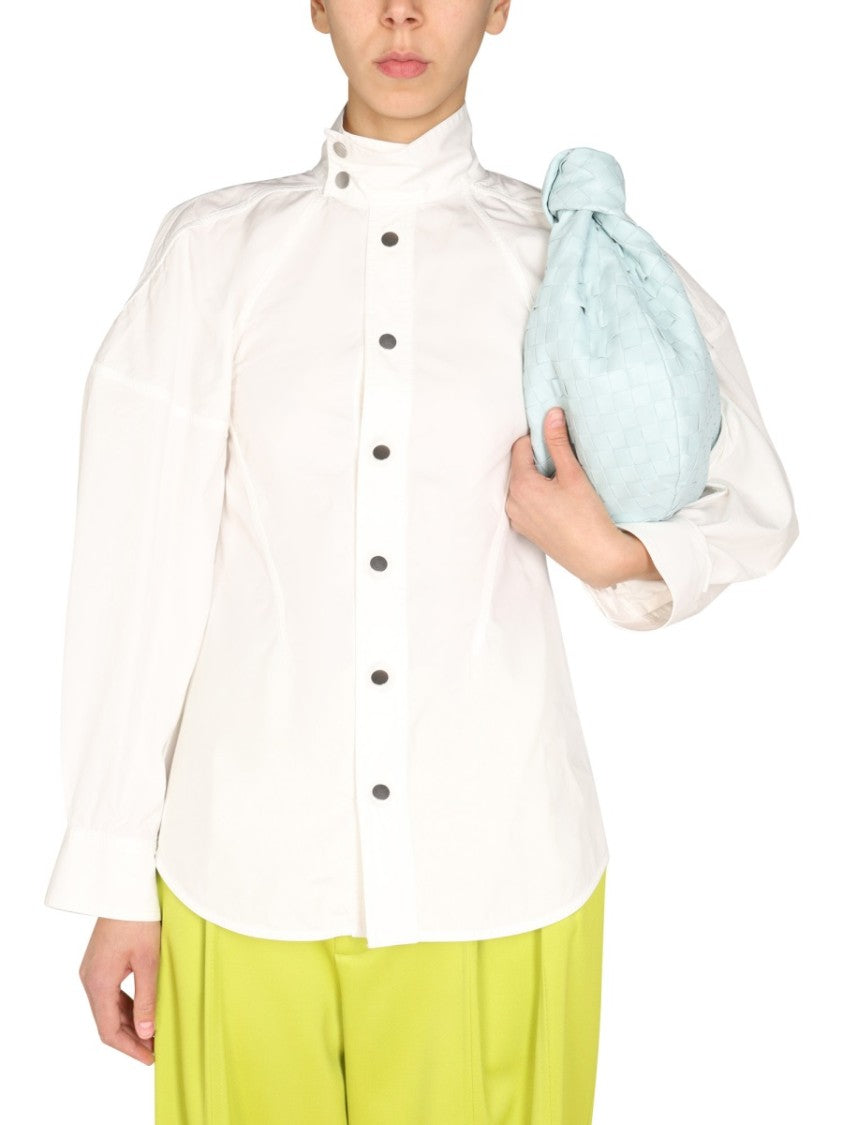 Bottega Veneta High Neck Button Closure Relaxed Fit Shirt