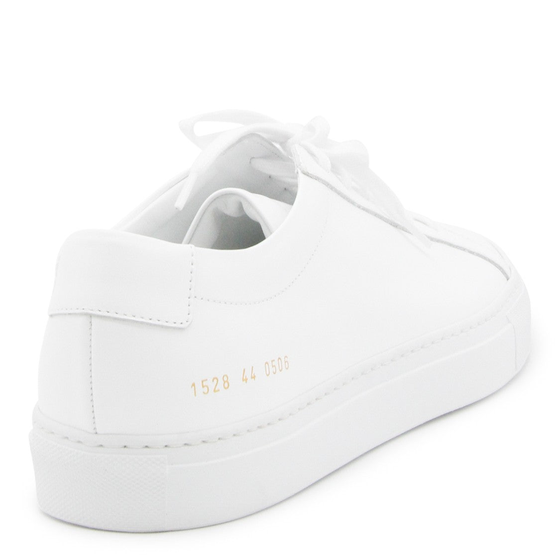 Common Projects Minimalist White Leather Sneakers With Refined Gold Detail