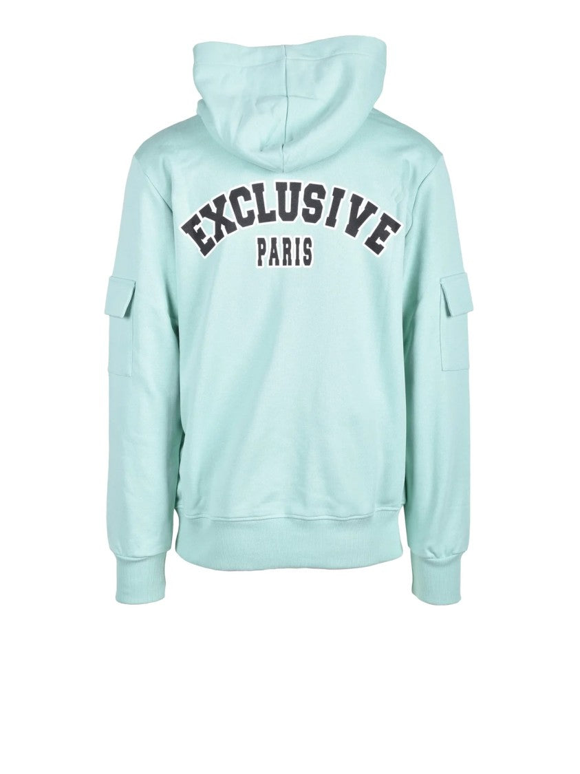 Exclusive Paris Black/Green Cotton Sweatshirt