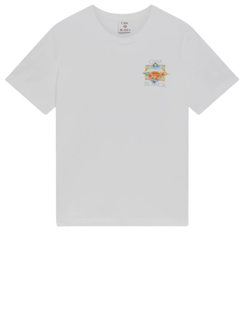 Casablanca Casablanca Logo-Printed Cotton T-Shirt With Floral