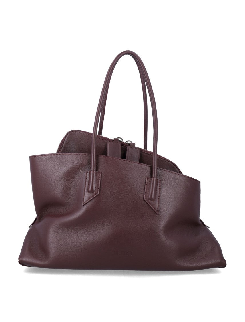 The Attico La Passeggiata Medium Leather Tote Bag