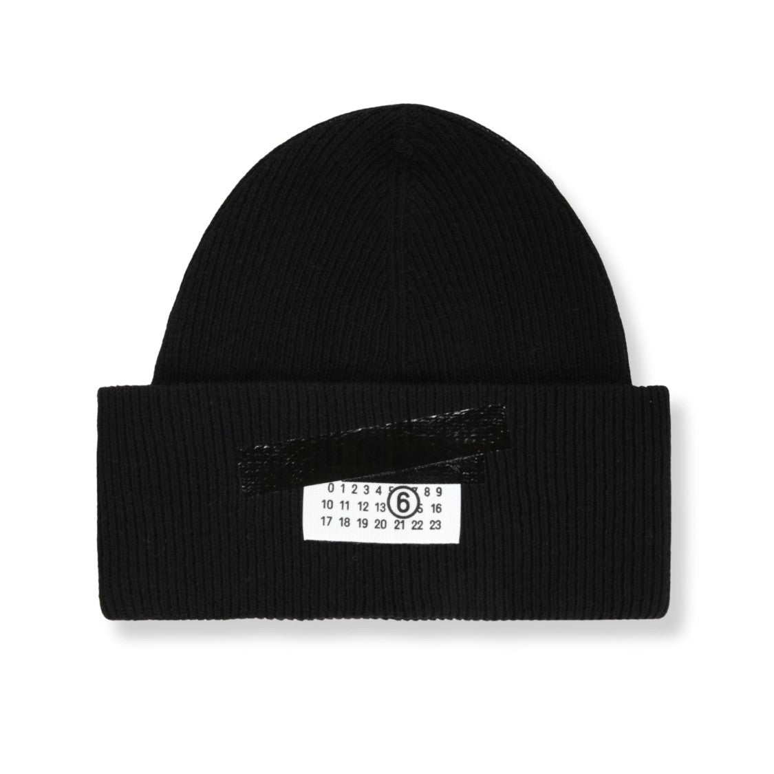 Mm6 By Maison Margiela Ribbed Beanie With Logo Tag