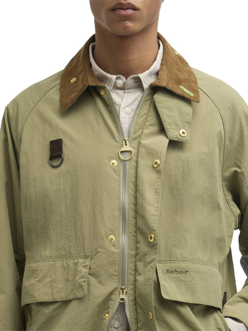 Barbour Spey Jacket With Corduroy Collar And Relaxed Fit