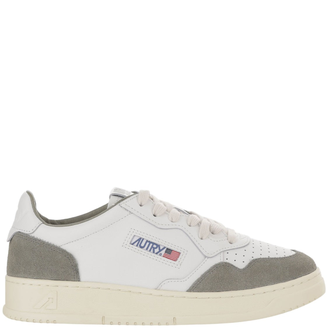 Autry Medalist Low Leather Sneakers With Smooth And Suede Paneling