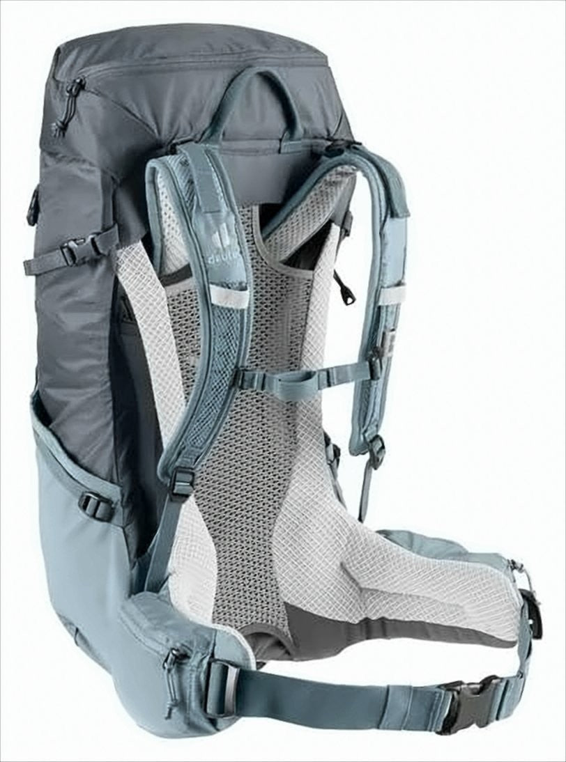 Deuter Structured Grey Backpack With Adjustable Padded Straps