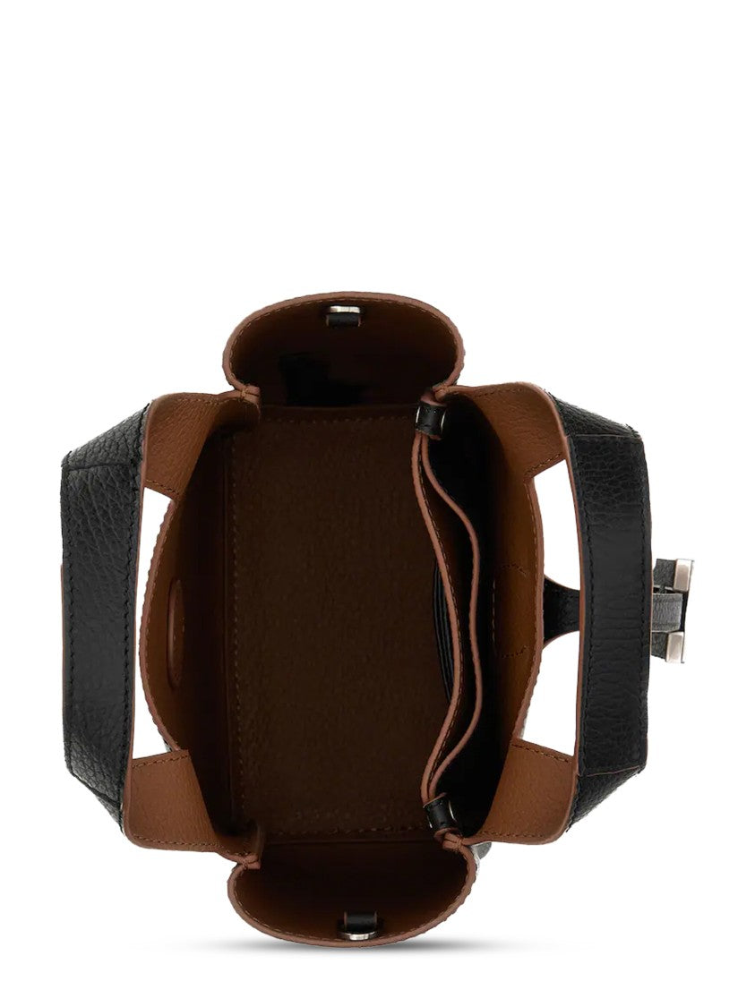 Hogan H-Clasp Textured Calfskin Handbag