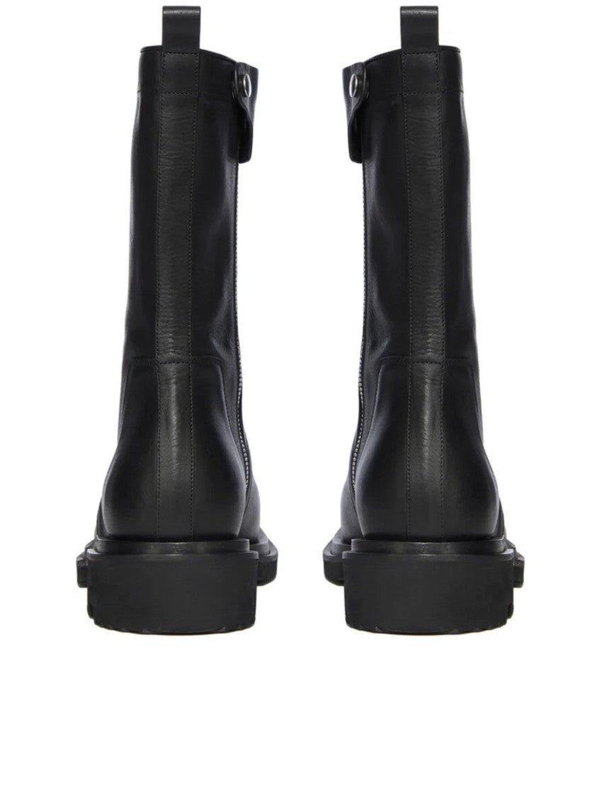 Rick Owens Black Leather Creeper Gabe Boots