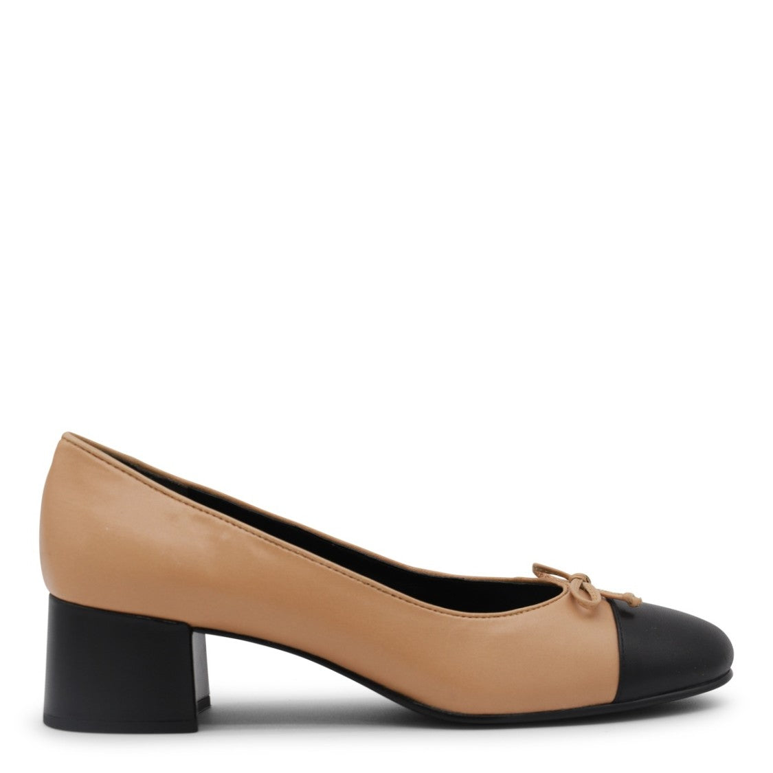 Tory Burch Brown And Black Leather Pumps
