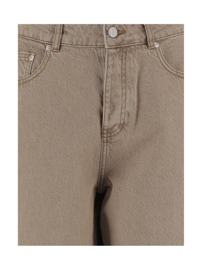 By Malene Birger Wide-Leg Cotton Denim Jeans With Classic Five-Pocket Design