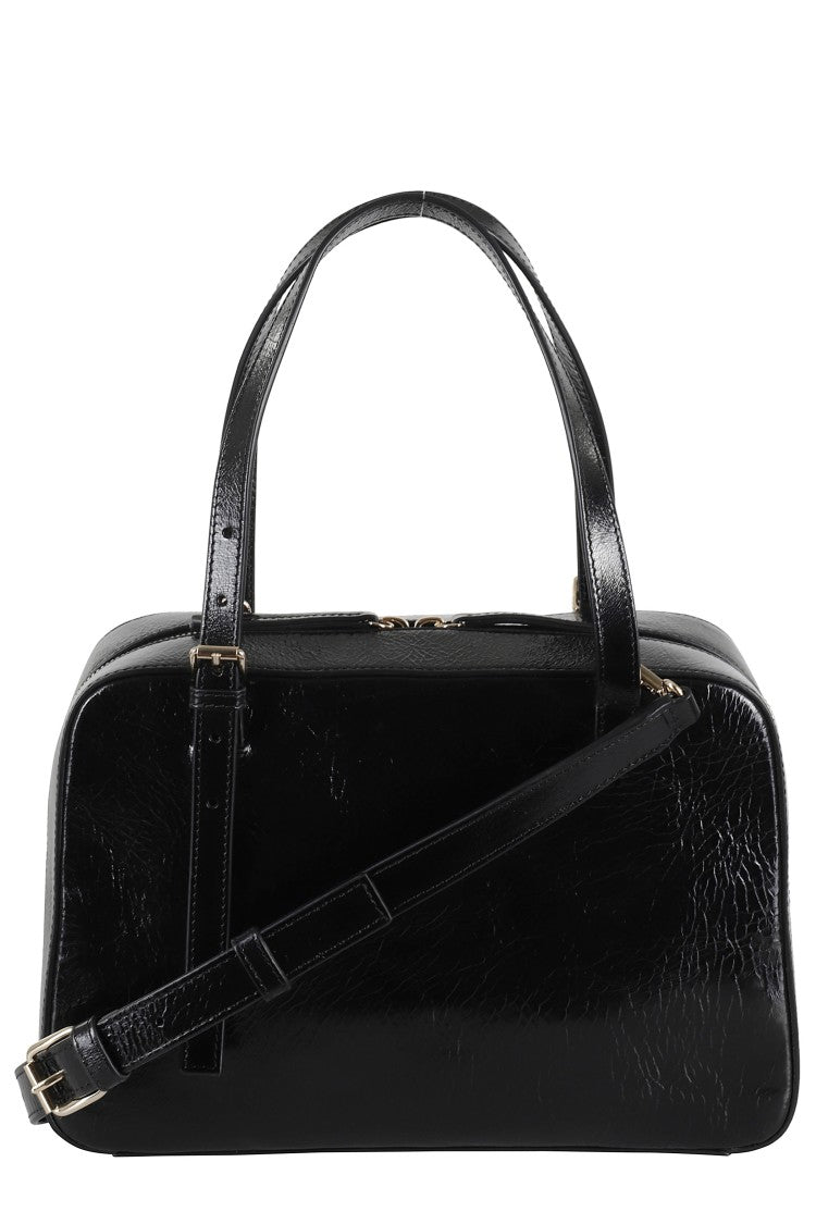 A.P.C. Glossy Black Leather Bag