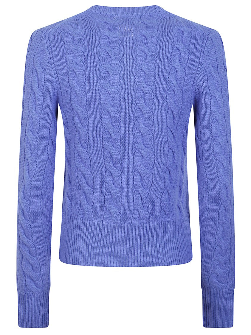 Polo Ralph Lauren Cable-Knit Cashmere Blend Cardigan With Embroidered Pony