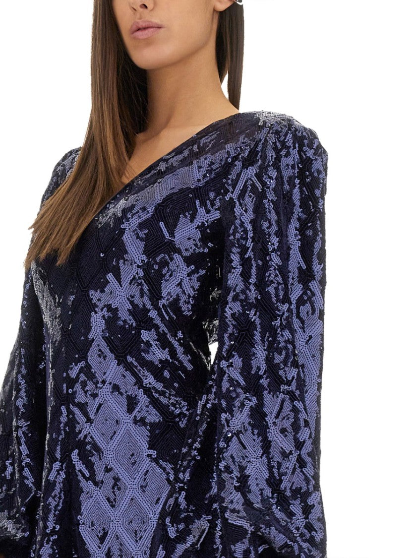 Rotate Mini Dress With Floral Pattern