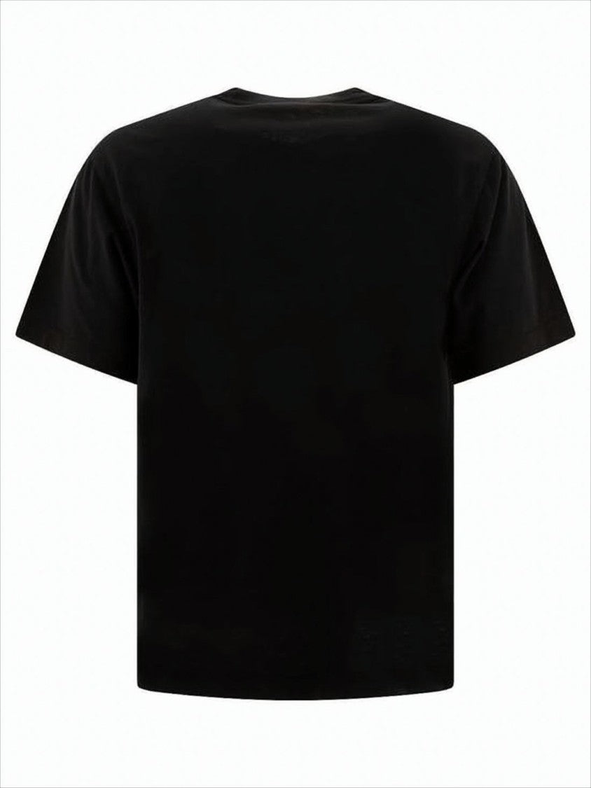 Burberry Tonal Emblem Black Cotton T-Shirt