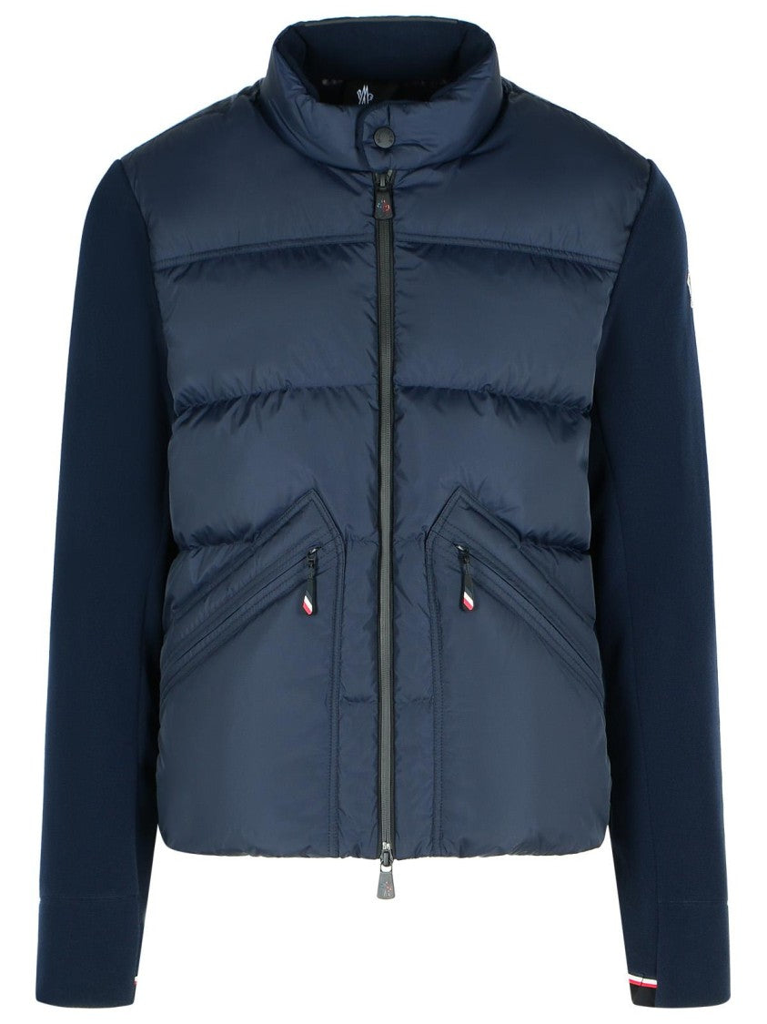 Moncler Grenoble Navy Blue Polyester Padded Cardigan