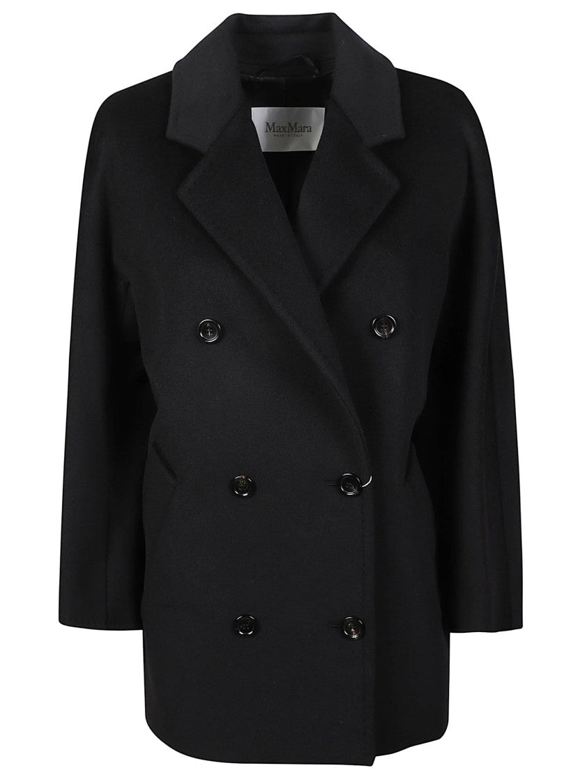 Max Mara Rebus Caban Double-Breasted Virgin Wool-Blend Coat