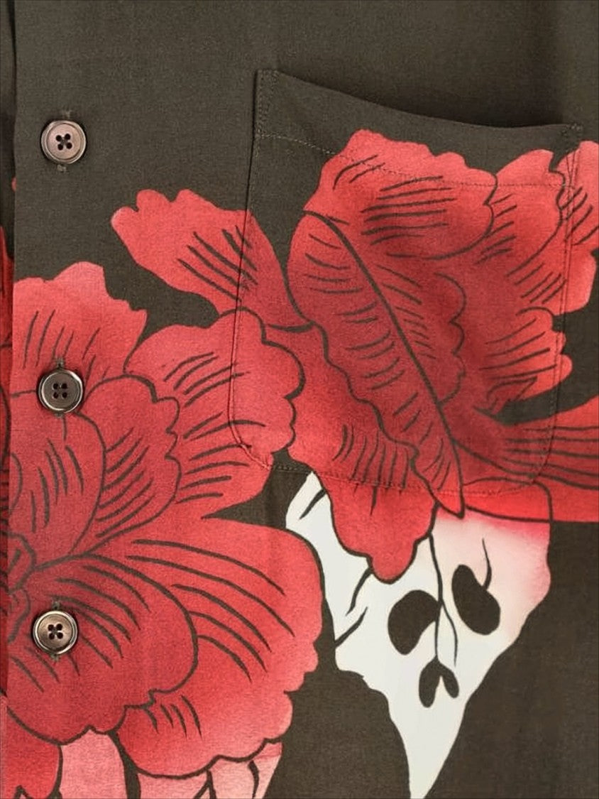 Our Legacy Loose-Fit Long-Sleeve Shirt With Bold Floral Pattern