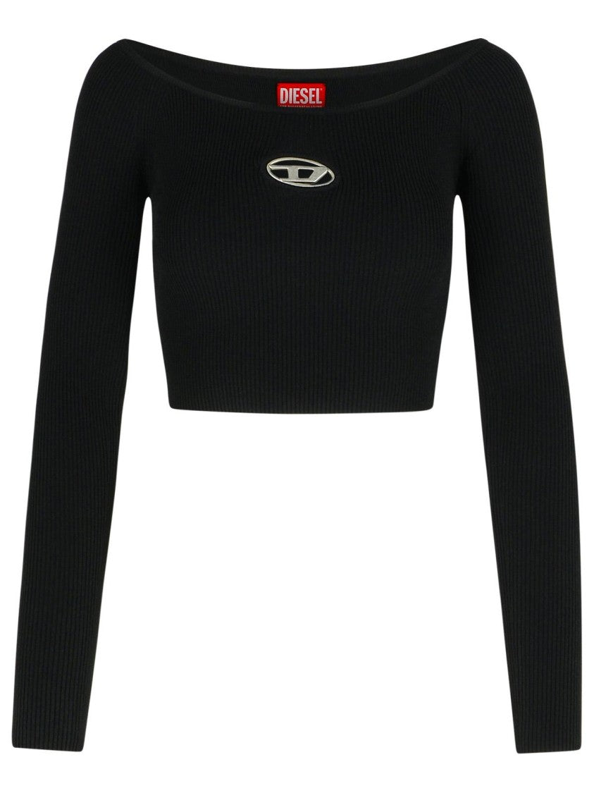 Diesel 'Vera' Black Viscose Blend Top