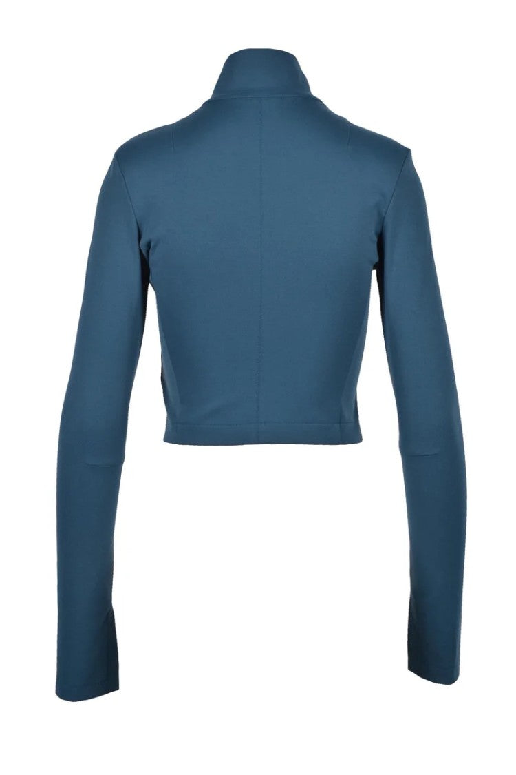 Patrizia Pepe Cropped Bolero Jacket With High Collar