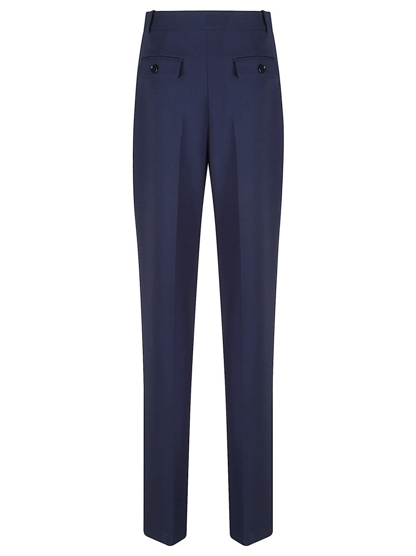 Elisabetta Franchi Straight Leg Pleated Polyester-Blend Pants