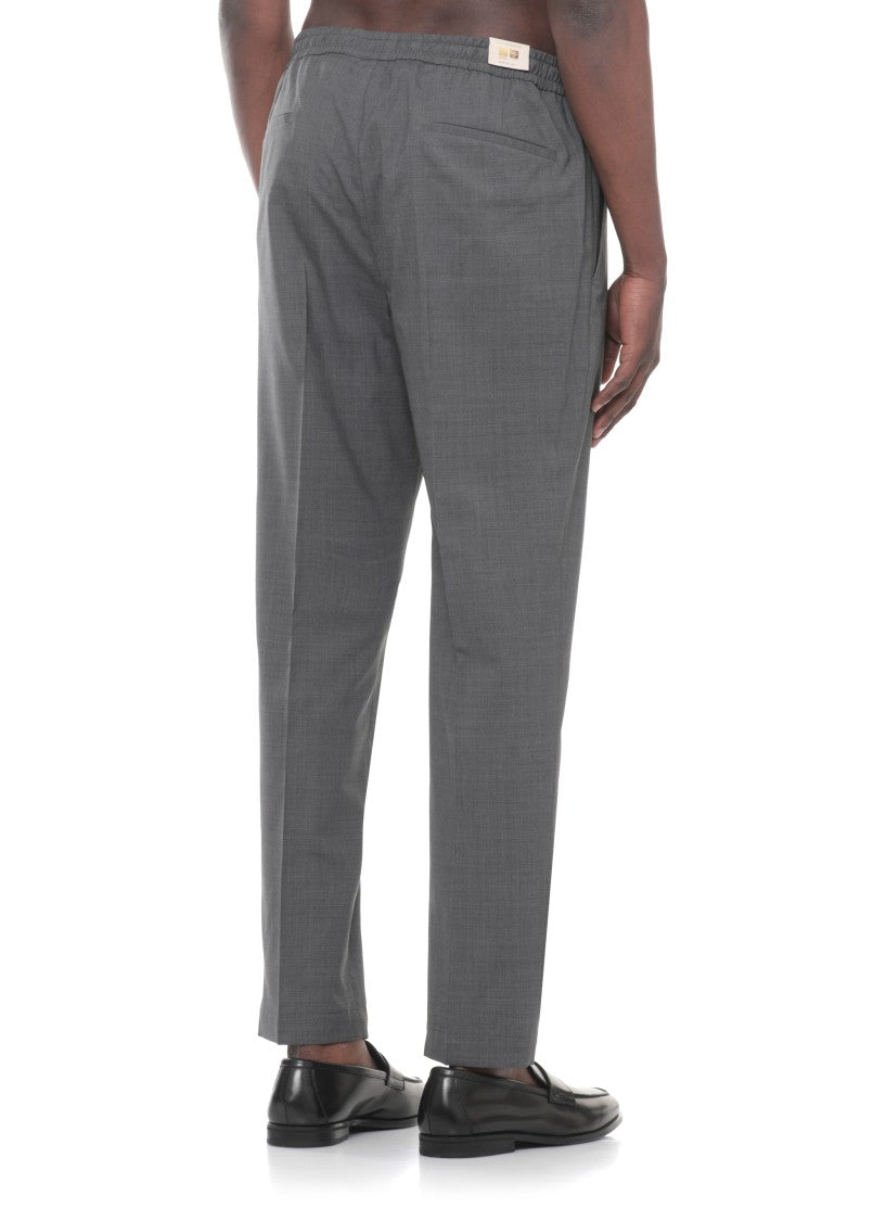 Briglia 1949 Grey Wimbledons Wool Straight-Leg Pants