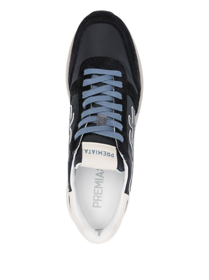 Premiata Dark Blue Suede Sneakers