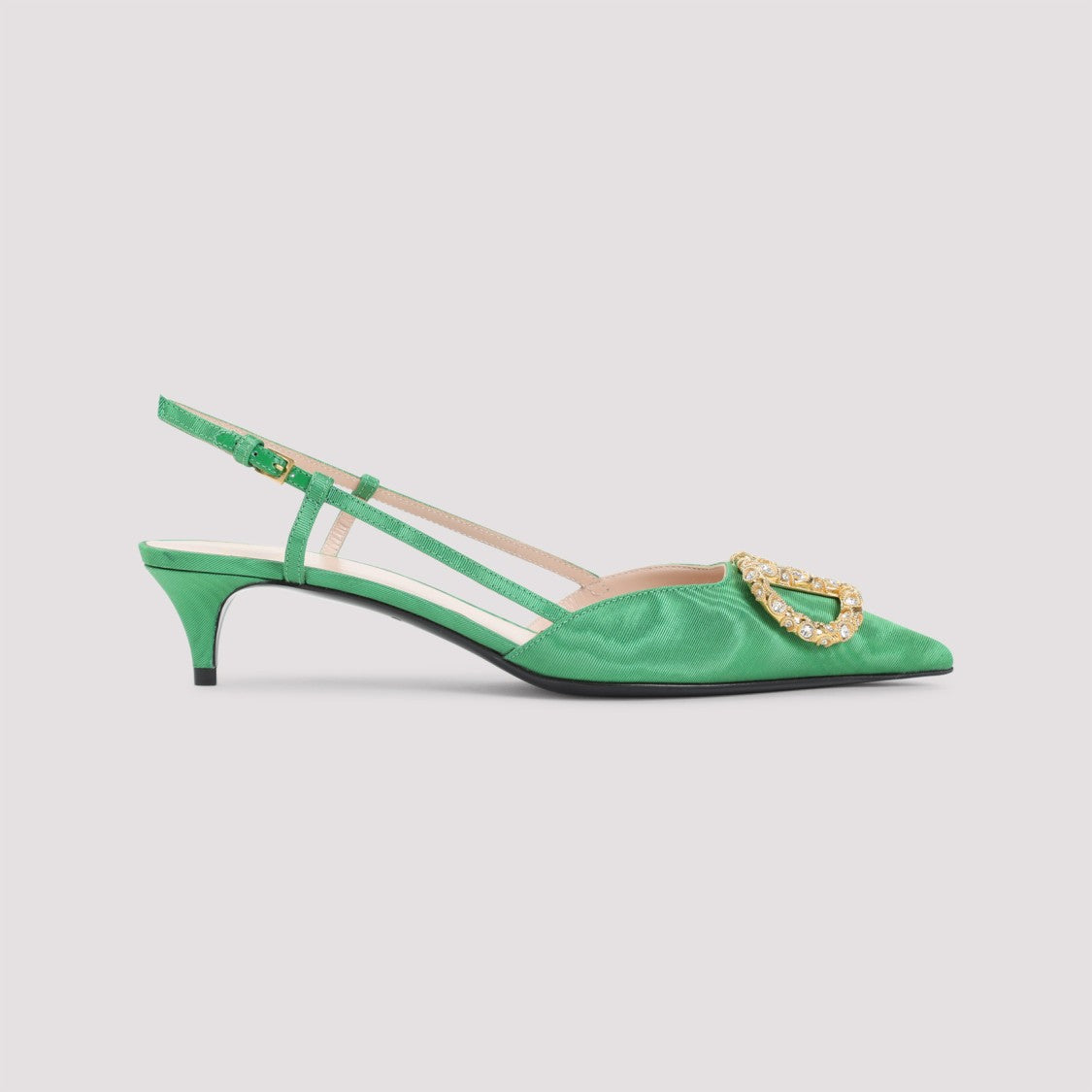 Valentino Garavani Ornate Green Slingback Pumps
