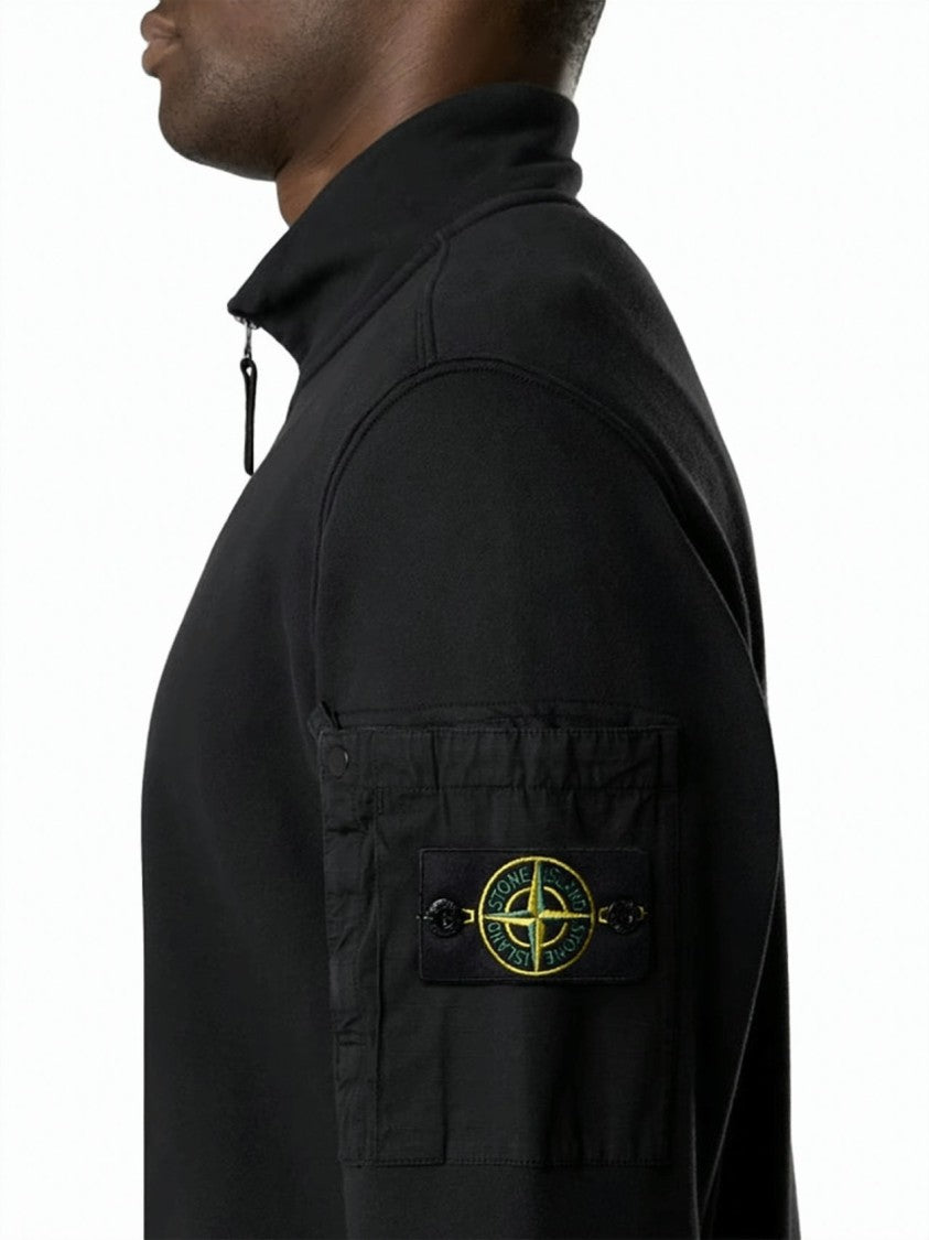 Stone Track Jacket With Distinctive Pocket And Double-Layer Collar