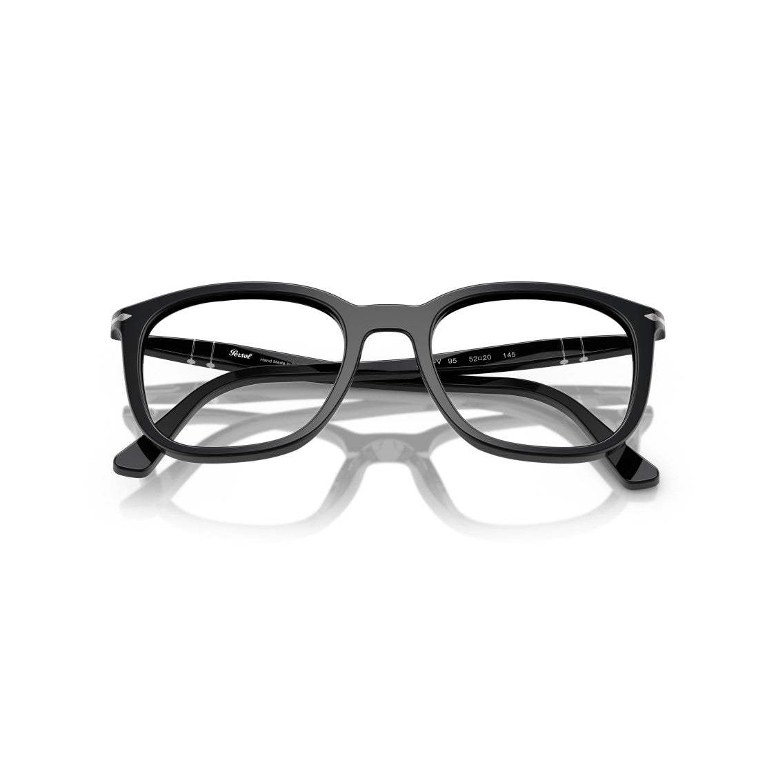 Persol 0Po3355v Square Frame Acetate Eyeglasses With Silver Accents