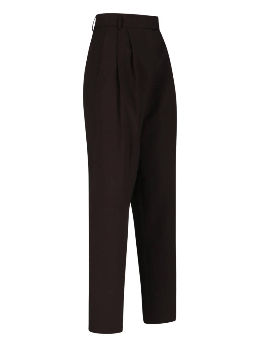 The Frankie Shop Straight-Leg Trousers With Medium Rise And Pleated Front