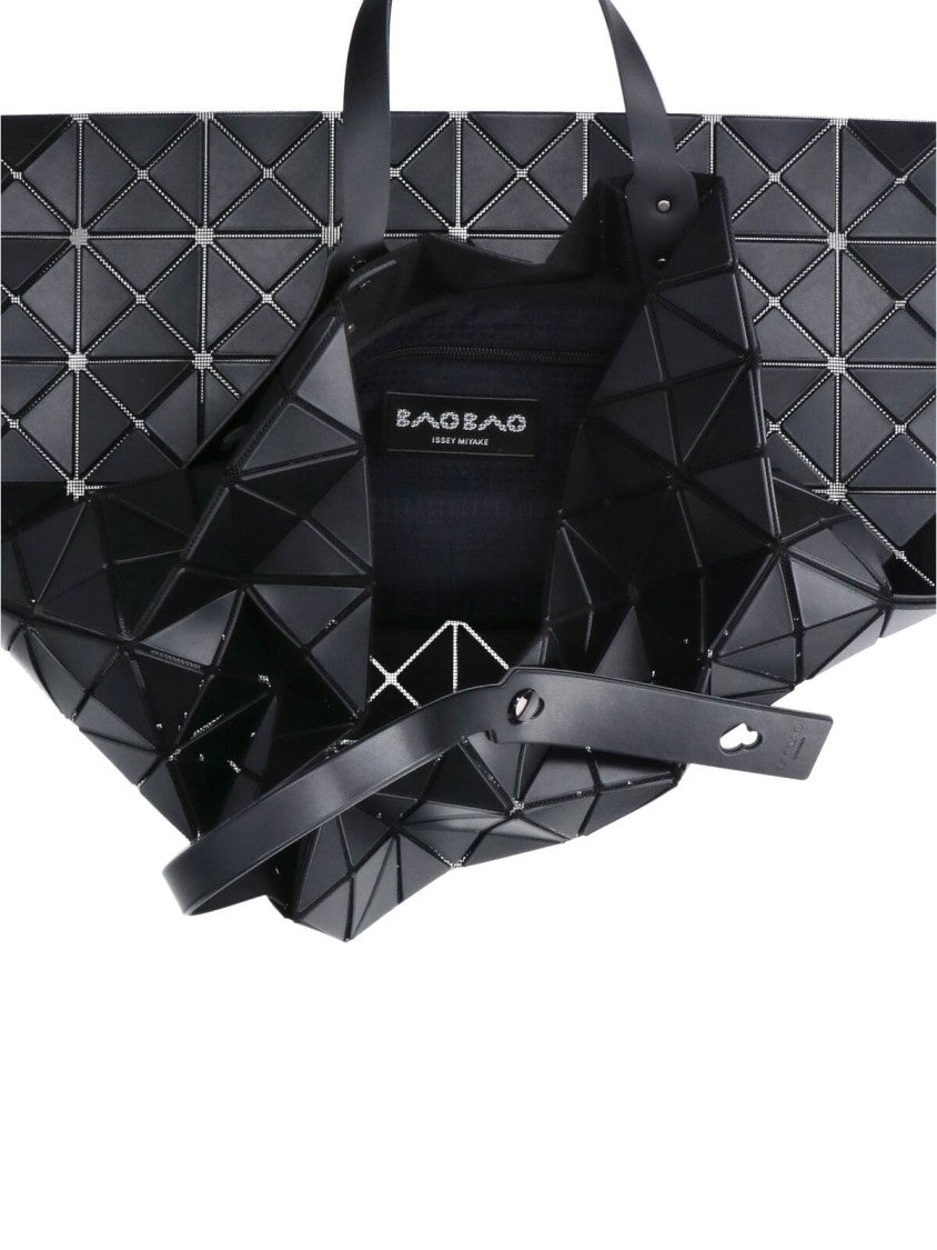 Bao Bao Issey Miyake Black Prism Panel Pvc Adjustable Leather Handle Tote Bag