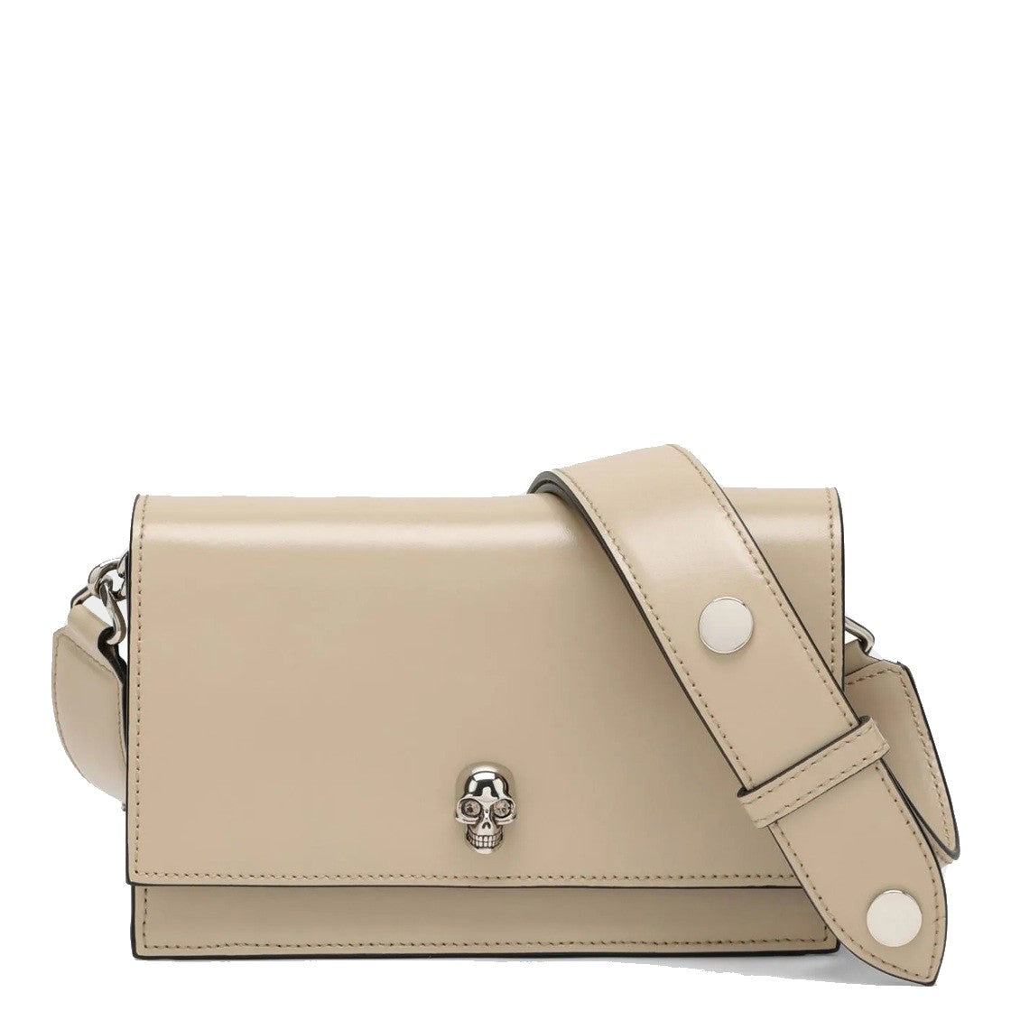 Alexander Mcqueen Structured Flap Bag With Distinctive Skull Embellishment