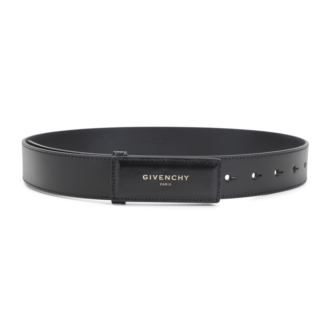 Givenchy Black Calf Leather Belt With Polished Finish