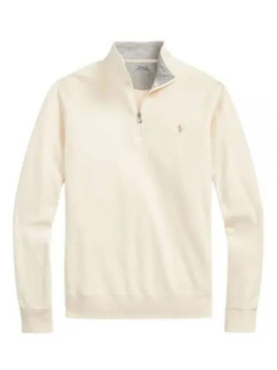Polo Ralph Lauren Long-Sleeve Pullover With Quarter-Zip Neckline And Ribbed Details