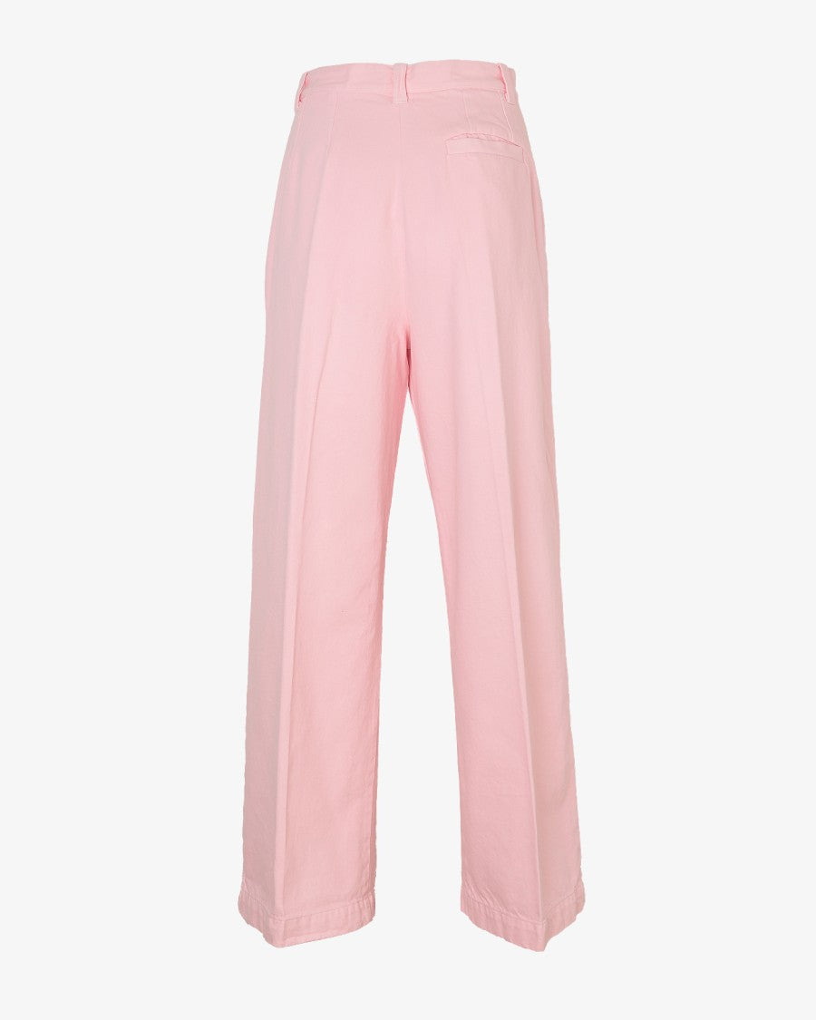 A.P.C. High-Rise Wide-Leg Pants With Permanent Creases