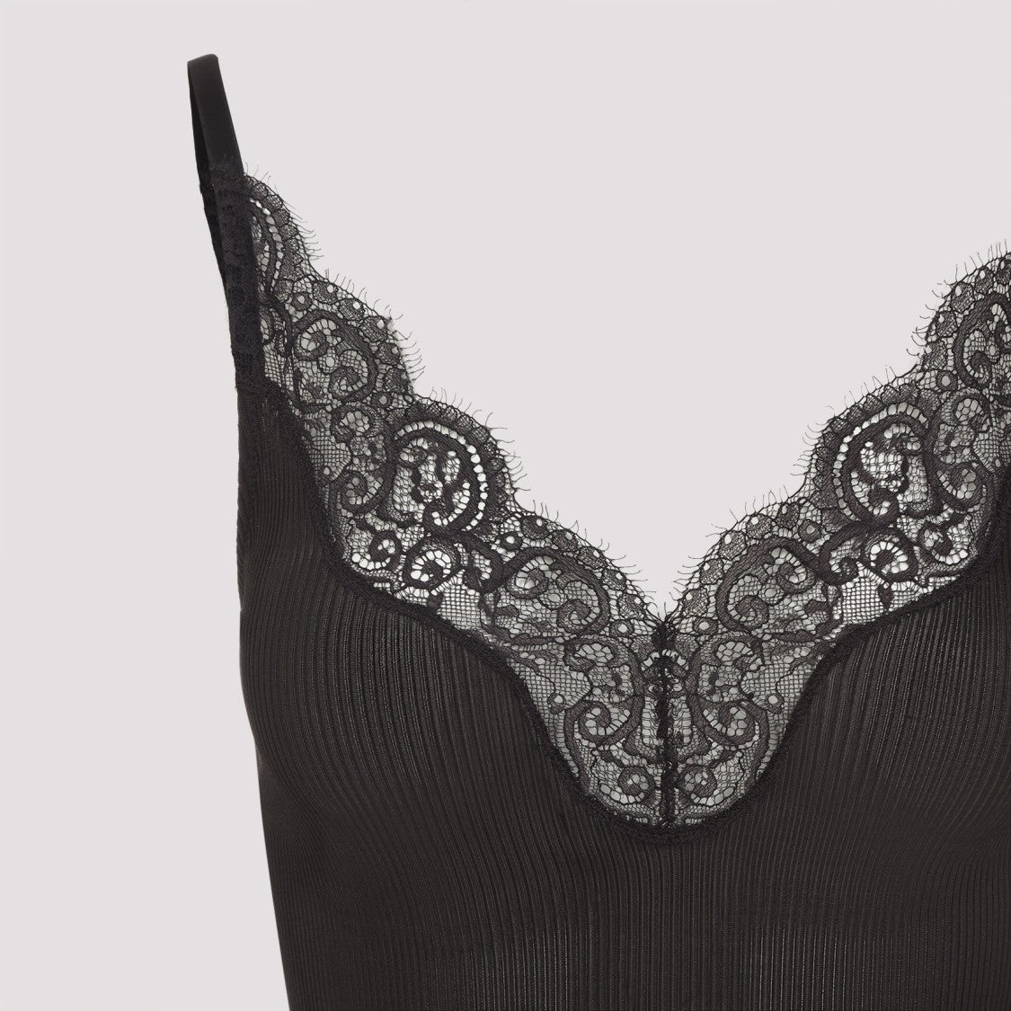 Saint Laurent Dark Brown Silk Tank Top