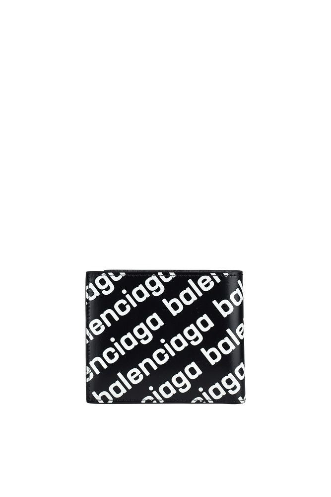 Balenciaga Smooth Leather Wallet With Monogram Print