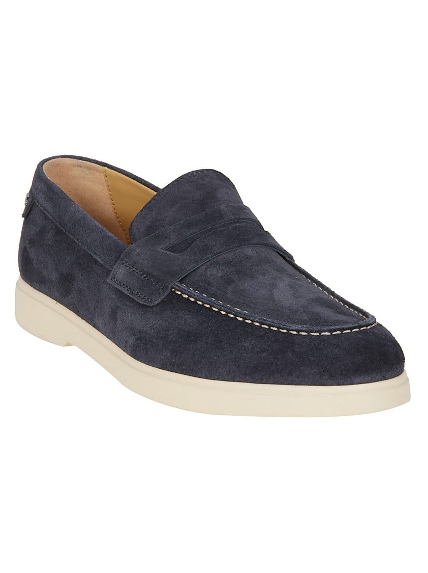 Baldinini Blue Suede Penny Loafers