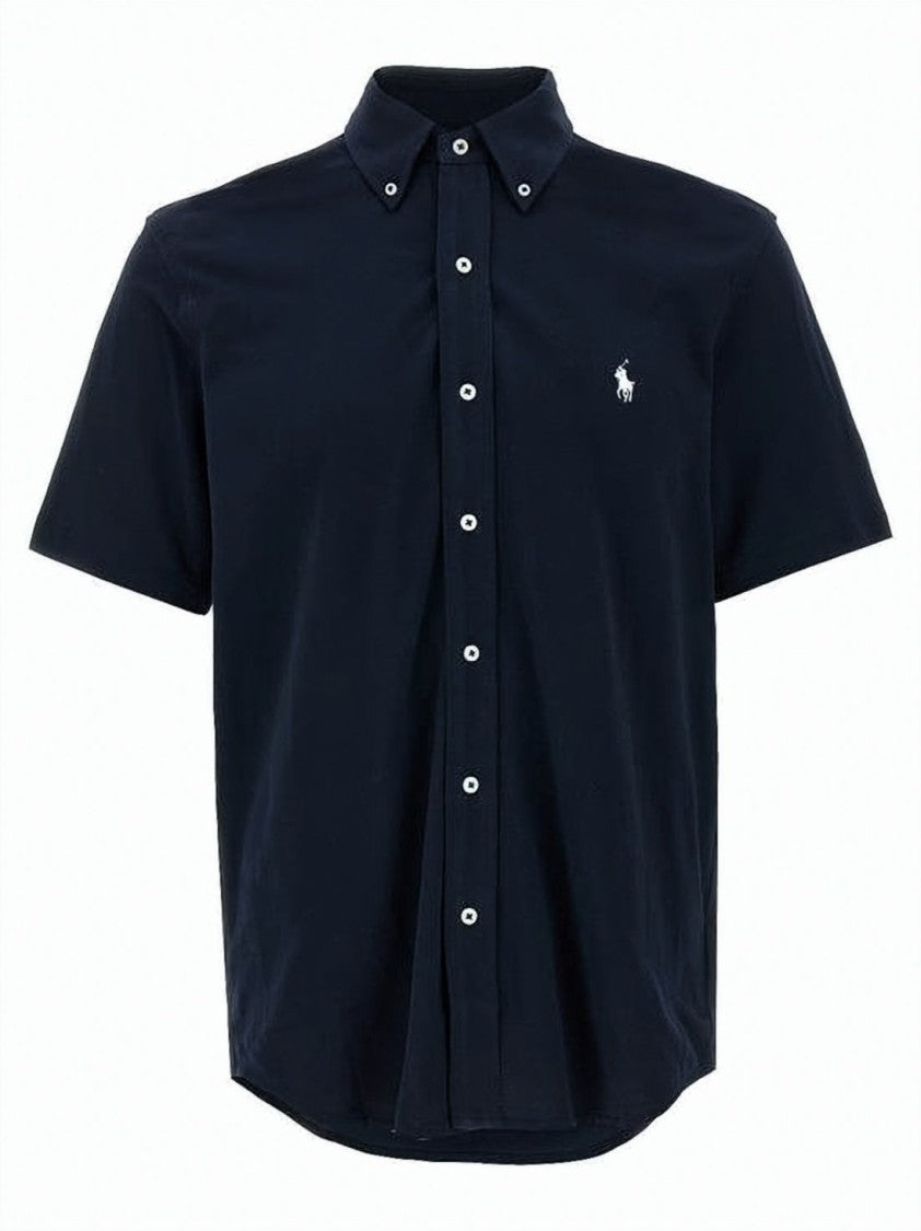 Polo Ralph Lauren Short-Sleeve Button-Down Shirt With Embroidered Logo