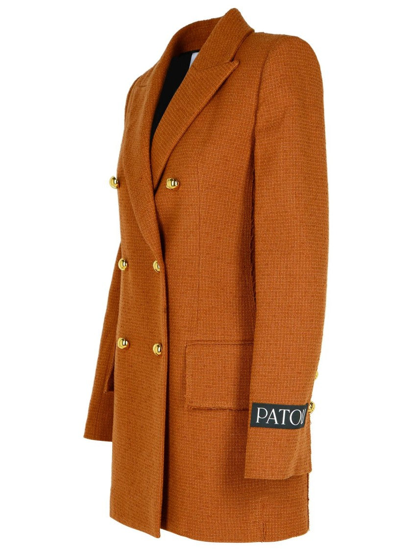 Patou Brown Wool Blend Blazer